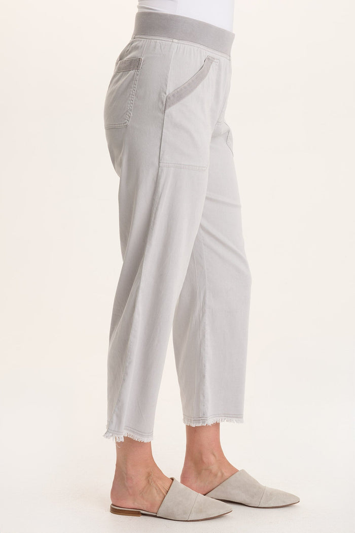 XCVI Daga Tencel Flared Leg Pull-On Crop Pant