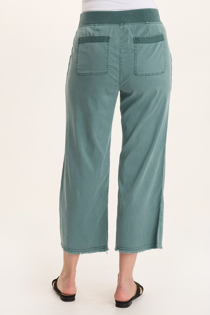 XCVI Daga Tencel Flared Leg Pull-On Crop Pant