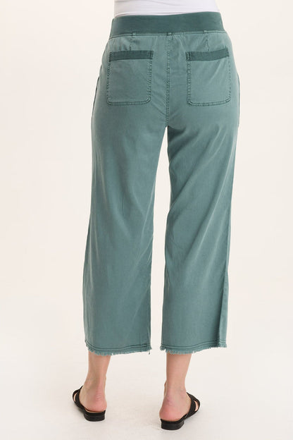 XCVI Daga Tencel Flared Leg Pull-On Crop Pant