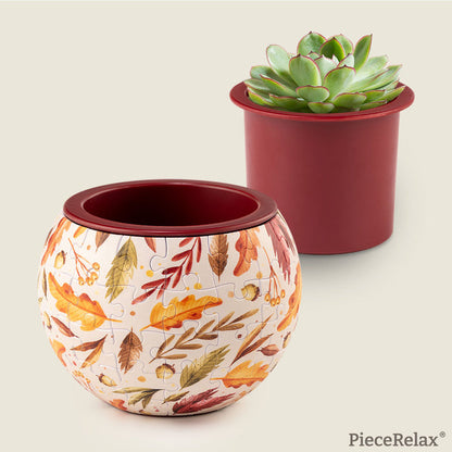 Dancing Leaves in Fall - Puzzle Planter [K1108]