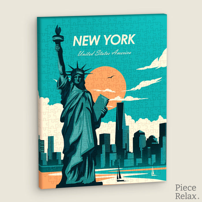 Days in New York: Statue of Liberty - Puzzle Canvas [HN1403]