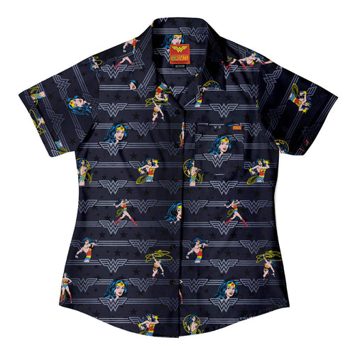 RSVLTS XS DC Comics Women's Short Sleeve Shirt DC Wonder Woman "Legacy of Wonder" – Women's KUNUFLEX Short Sleeve Shirt DC Wonder Woman "Legacy of Wonder" – Women's KUNUFLEX Short Sleeve Shirt