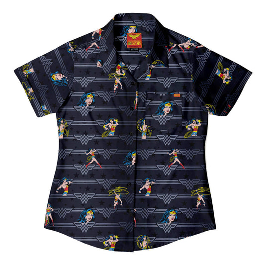 RSVLTS XS DC Comics Women's Short Sleeve Shirt DC Wonder Woman "Legacy of Wonder" – Women's KUNUFLEX Short Sleeve Shirt DC Wonder Woman "Legacy of Wonder" – Women's KUNUFLEX Short Sleeve Shirt