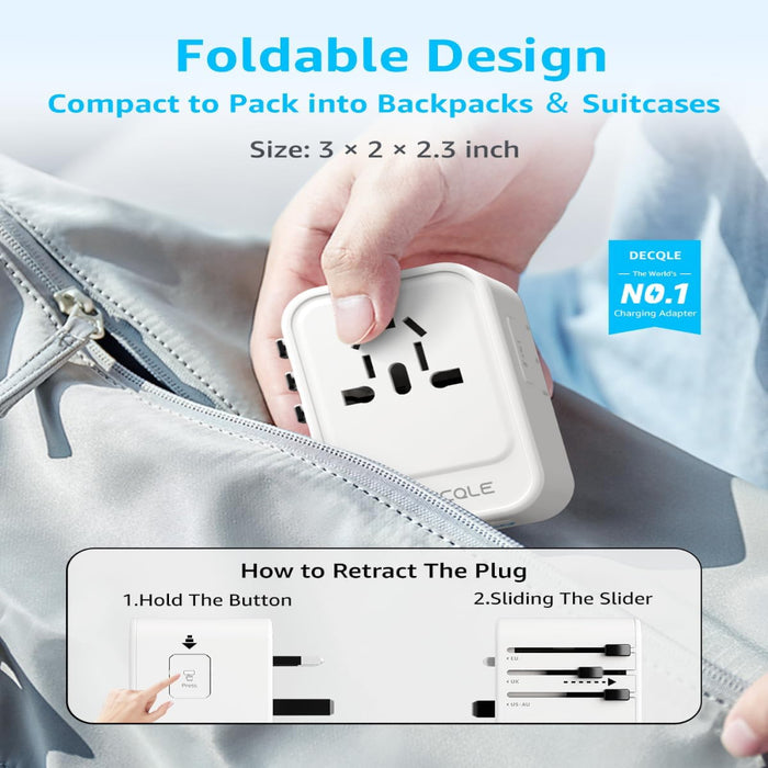 DECQLE DQZ8 Universal Travel Adapter 45W