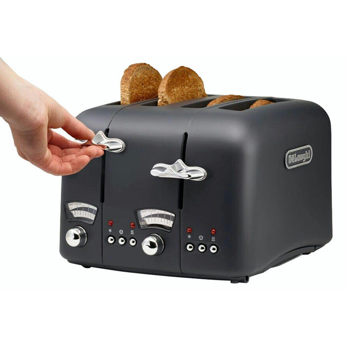 De'Longhi Argento Silva 4 Slice Toaster - Grey – view 2