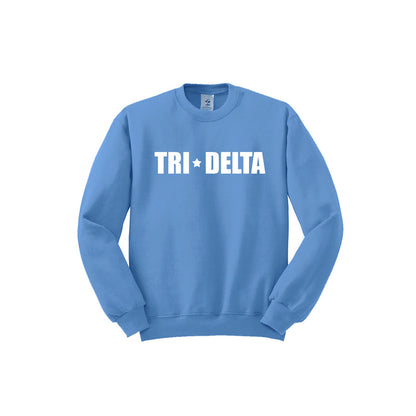 Delta Delta Delta Crewneck Sweatshirt - Tri Delta Stars Logo