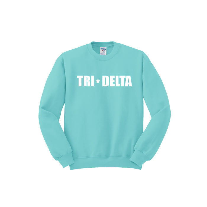 Delta Delta Delta Crewneck Sweatshirt - Tri Delta Stars Logo
