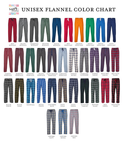 Delta Delta Delta Flannel Pants - Tri Delta Sorority Printed Pj Pants