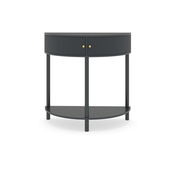 Demi Lune Console Table With 2 Storage Drawers [Online Only]