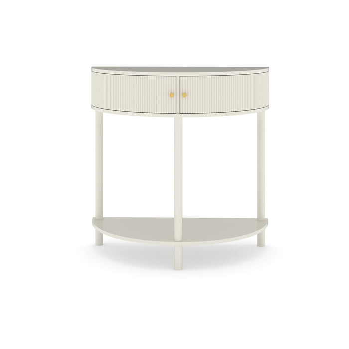 Demi Lune Console Table With 2 Storage Drawers [Online Only]