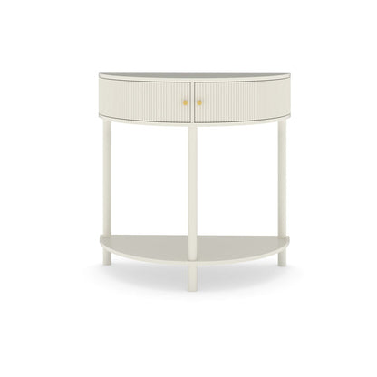 Demi Lune Console Table With 2 Storage Drawers [Online Only]
