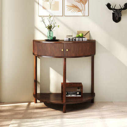 Demi Lune Console Table With 2 Storage Drawers [Online Only]