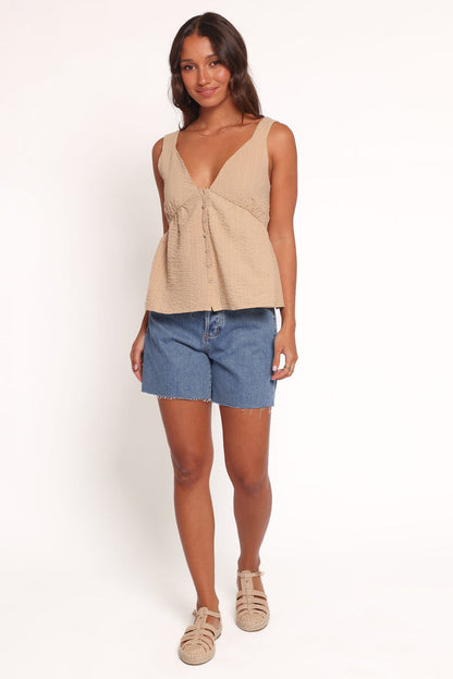 Petal and Pup USA TOPS Denni Top - Sand (Hold for Amazon)