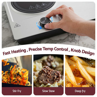Devanti 2 Hobs Ceramic Cooktop Electric Hot Plate Infrared Knob Control 2400W - Devanti