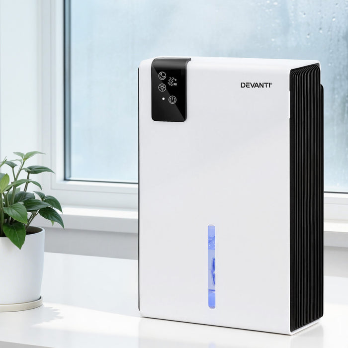 DEVANTI 2000ml  Portable Dehumidifier Moisture Absorber Home Bedroom Quiet Remote - Devanti
