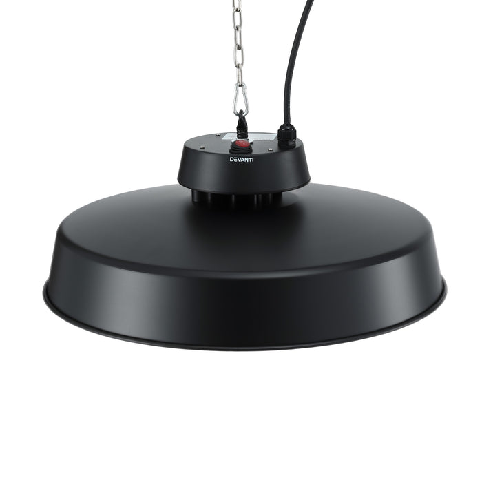 Devanti 2000W Outdoor Electric Patio Heater Ceiling Mount with LED Light Remote - Devanti