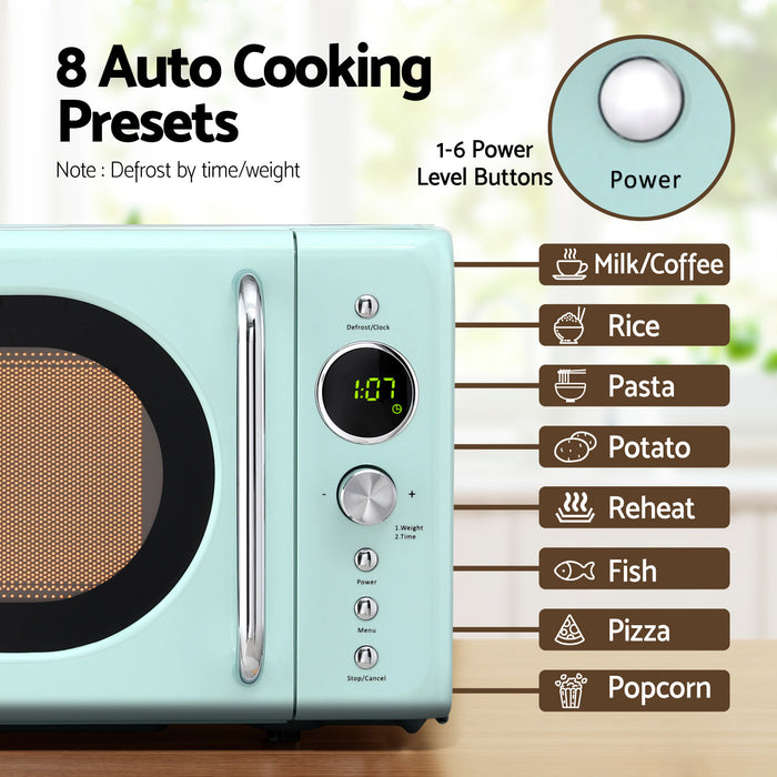 Devanti 20L Microwave Oven 700W Green - Devanti