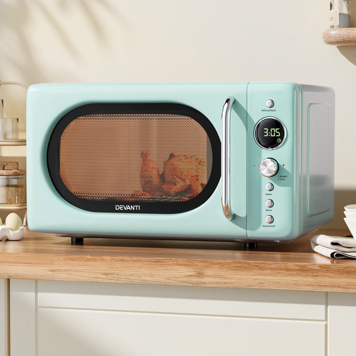 Devanti 20L Microwave Oven 700W Green - Devanti