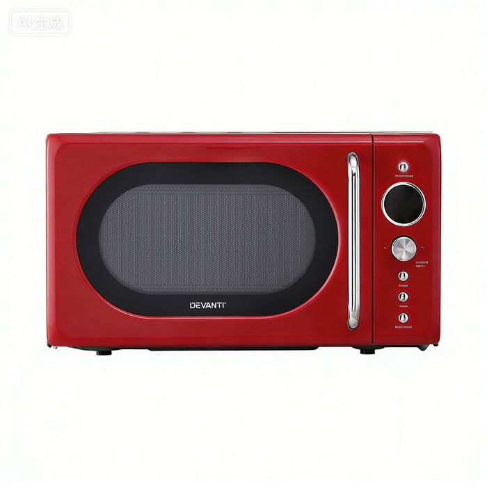 Devanti 20L Microwave Oven 700W Red - Devanti