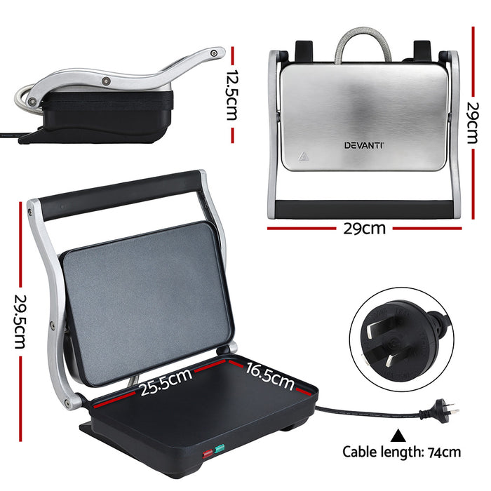 Devanti 3 in 1 Sandwich Maker Steak Press Grill 1000W - Devanti