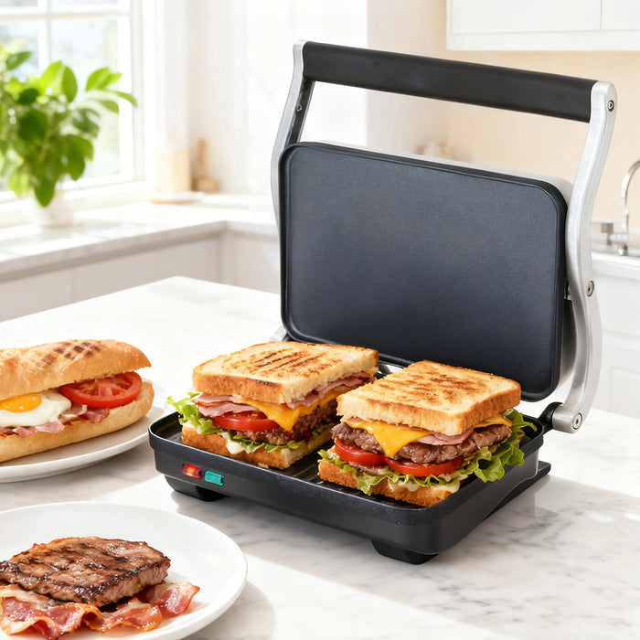 Devanti 3 in 1 Sandwich Maker Steak Press Grill 1000W - Devanti