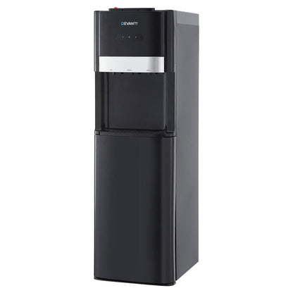 Devanti 3 Taps Water Cooler Dispenser Bottom Loading Dispenser Chiller Filter Purifier Black - Devanti