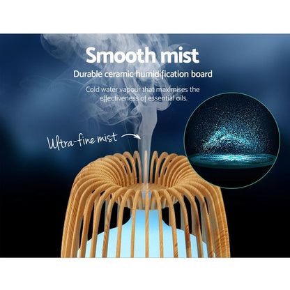 Devanti 4-In-1 Aroma Diffuser Aromatherapy Humidifier Essential Oil 500ml -Home Living Store - -