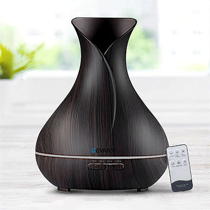 Devanti 400ml 4 in 1 Aroma Diffuser with remote control- Dark Wood -Home Living Store - -