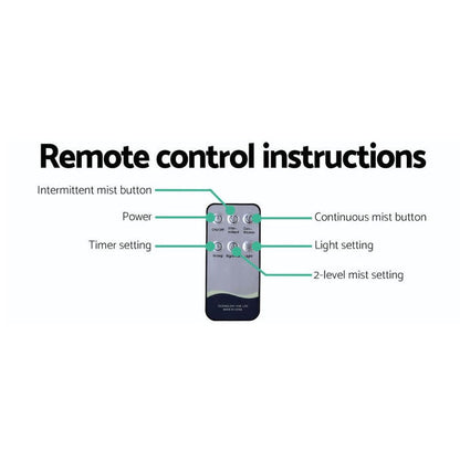 Devanti 400ml 4 in 1 Aroma Diffuser with remote control- Dark Wood -Home Living Store - -