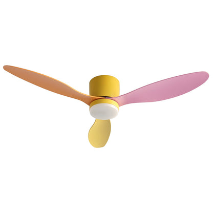 Devanti 52'' Ceiling Fan 3 Blades DC Motor w/Light w/Remote Yellow Pink Orange - Devanti