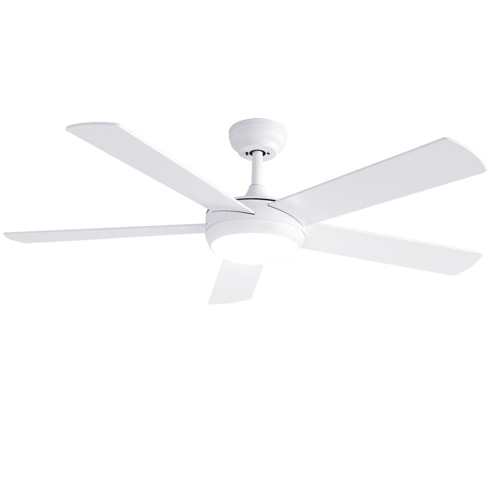 Devanti 52'' Ceiling Fan 5 Blades DC Motor w/Light w/Remote White - Devanti