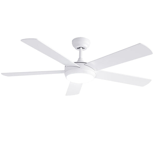 Devanti 52'' Ceiling Fan 5 Blades DC Motor w/Light w/Remote White - Devanti