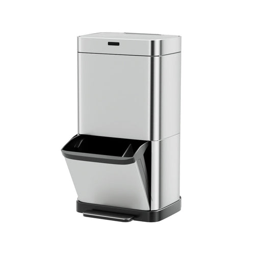 Devanti 70L Motion Sensor Bin Pedal Bins Automatic Siver - Devanti