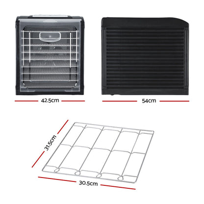 Devanti 9 Trays Food Dehydrator with Hanging Stainless Steel Tray - Devanti