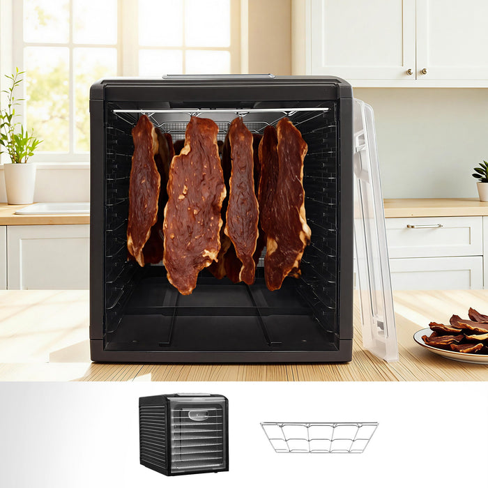 Devanti 9 Trays Food Dehydrator with Hanging Stainless Steel Tray - Devanti