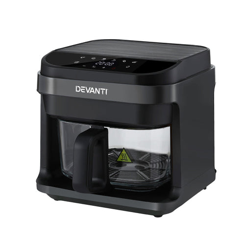 Devanti Air Fryer 5.5L Touch Control Electric Cooker 1200W Black - Devanti