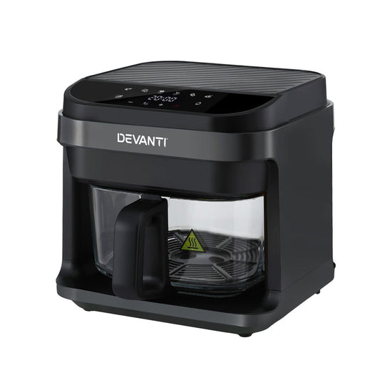 Devanti Air Fryer 5.5L Touch Control Electric Cooker 1200W Black - Devanti