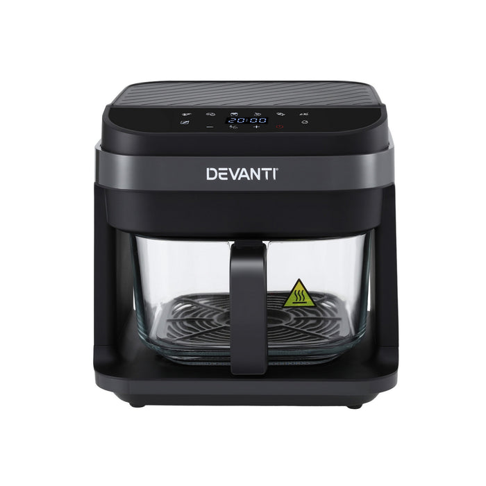 Devanti Air Fryer 5.5L Touch Control Electric Cooker 1200W Black - Devanti
