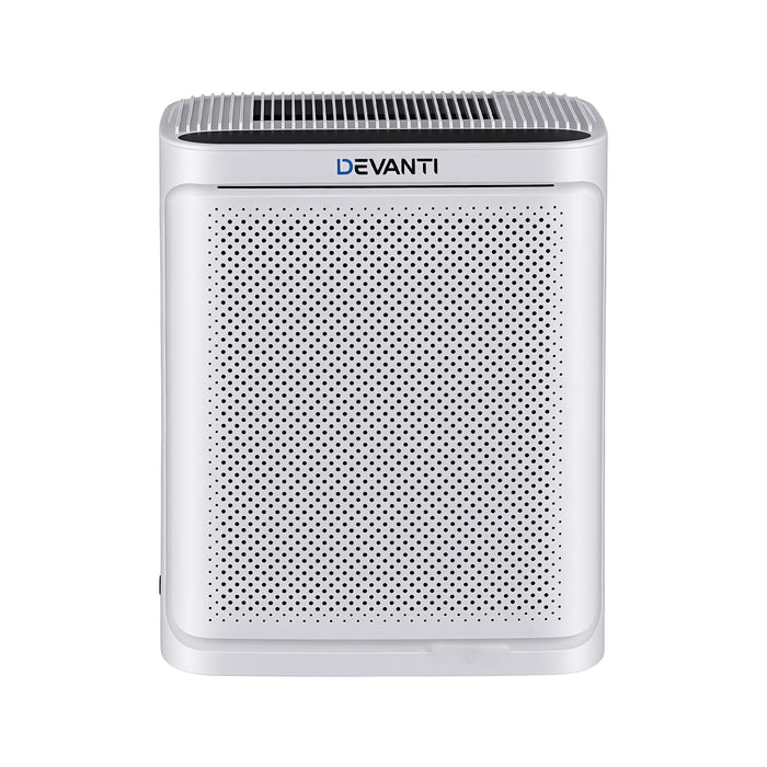 Devanti Air Purifier HEPA Air Cleaner Digital Display Bedroom White