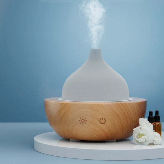 Devanti Aroma Aromatherapy Diffuser LED Oil Ultrasonic Air Humidifier Glass Wood -Home Living Store - -