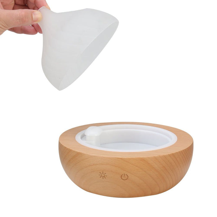 Devanti Aroma Aromatherapy Diffuser LED Oil Ultrasonic Air Humidifier Glass Wood -Home Living Store - -