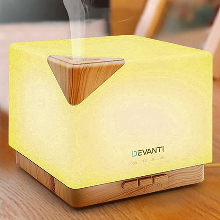 DEVANTi Aroma Diffuser Air Humidifier Night Light 600ml -Home Living Store - -
