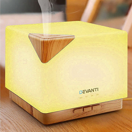DEVANTi Aroma Diffuser Air Humidifier Night Light 600ml -Home Living Store - -