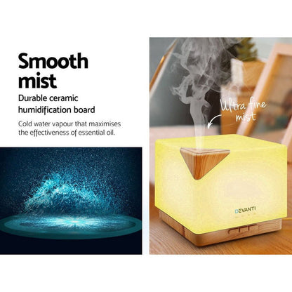 DEVANTi Aroma Diffuser Air Humidifier Night Light 600ml -Home Living Store - -