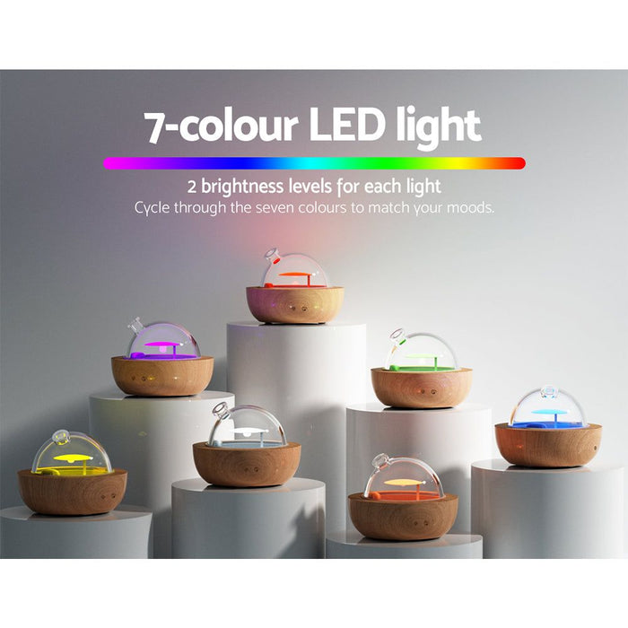 Devanti Aroma Diffuser Aromatherapy Humidifier Purifier Essential Oil LED Glass -Home Living Store - -
