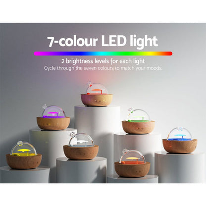 Devanti Aroma Diffuser Aromatherapy Humidifier Purifier Essential Oil LED Glass -Home Living Store - -