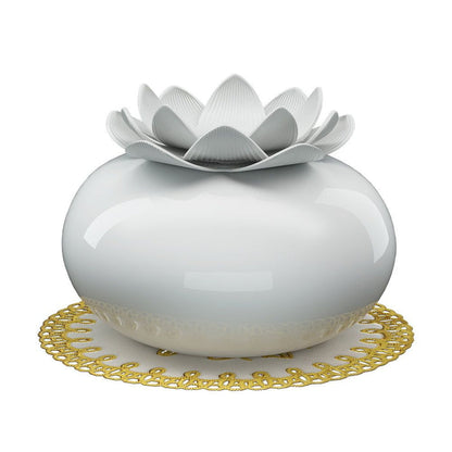 Devanti Aromatherapy Diffuser Aroma Ceramic Essential Oils Air Humidifier Lotus -Home Living Store - -