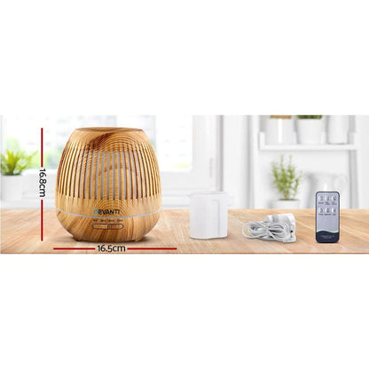 Devanti Aromatherapy Diffuser Aroma Essential Oils Air Humidifier LED Light 400ml -Home Living Store - -