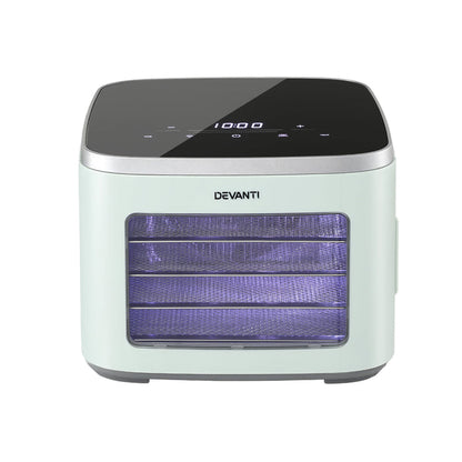 Devanti Food Dehydrator Machine 5 Tray Mini Fruit Dryer Maker Green - Devanti