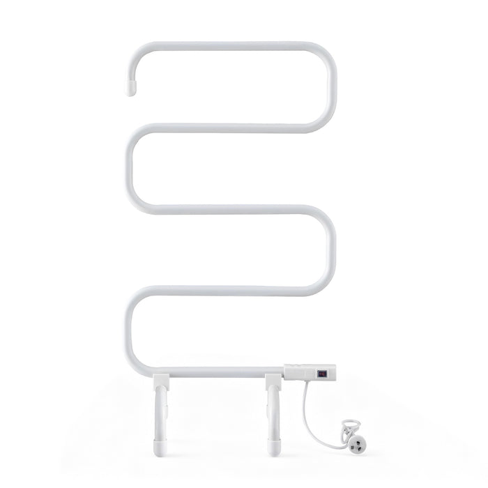 Devanti Heated Towel Rail Freestanding Wall Mounted S-Shape Electric Warmer Rack - Devanti
